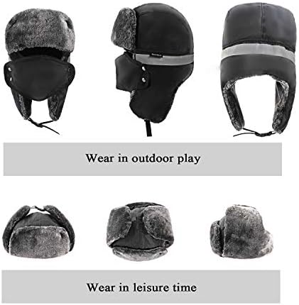 Kış Trapper kayak şapkası Erkekler ve Kadınlar ıçin Trooper Rus Sıcak Şapka ıle Rüzgar Geçirmez Maske Açık Kayak rus kalpağı