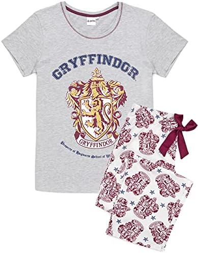 Harry Potter Pijama Kadın Gryffindor Evi Crest Bayanlar Üst PJ seti