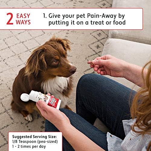 Nutra Pharma Pet Pain-Away, Kediler ve Köpekler için Tamamen Doğal Ağrı Kesici, Artrit, Kalça Displazisi ve Kronik Eklem Ağrısı,