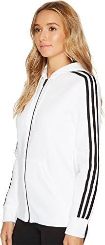 adidas Kadın Essentials Pamuklu Polar 3 Şeritli Tam Fermuarlı Kapüşonlu Sweatshirt