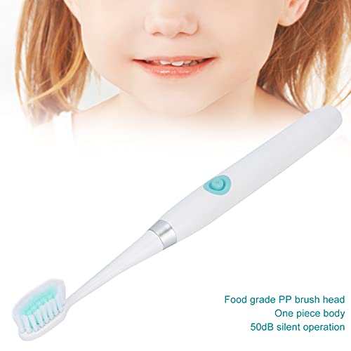 Çocuklar Elektrikli Diş Fırçası, Kaymaz Ergonomik Saplı Elektrikli Diş Fırçaları PP Fırça Kafası Seyahat için Çocuklar için(beyaz)
