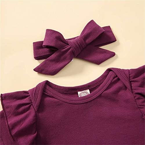 Bebek Kız Giysileri Yenidoğan Yaz Kıyafetler Bebek 3 Adet Çiçek Pantolon + Kısa Fırfır Romper Tulum + Kafa Bandı