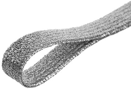 Allegra K Glitter Parlak Metalik Köpüklü Pırıltılı Düz Sneakers Ayakkabı Bağı Ayakkabı Bağcıkları Dizeleri