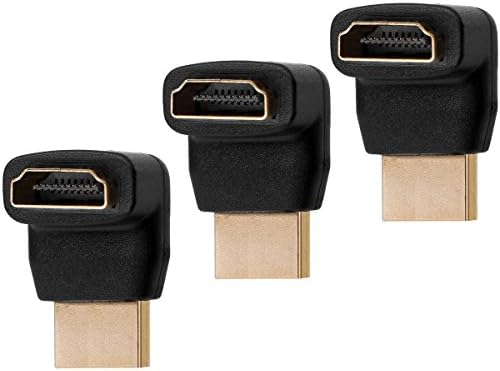 Bükülmüş Damarlar ACHLA3 Üç (3) Paket HDMI 270 Derece / Dik Açı Konnektörleri / Adaptörleri